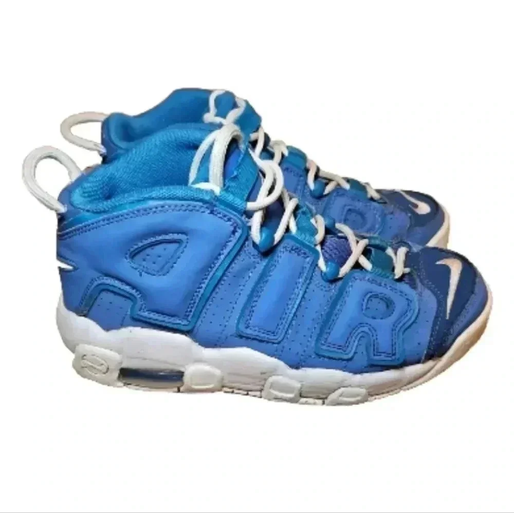Nike Youth Blue And White Air More Uptempo Sneaker 6.5 Y 8W